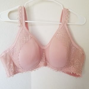 Comfort Choice Pink Lace Bra, US 46A